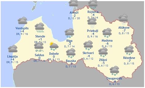 METEOFOR: Laika ziņas Dobelē šodienai, laika prognoze .